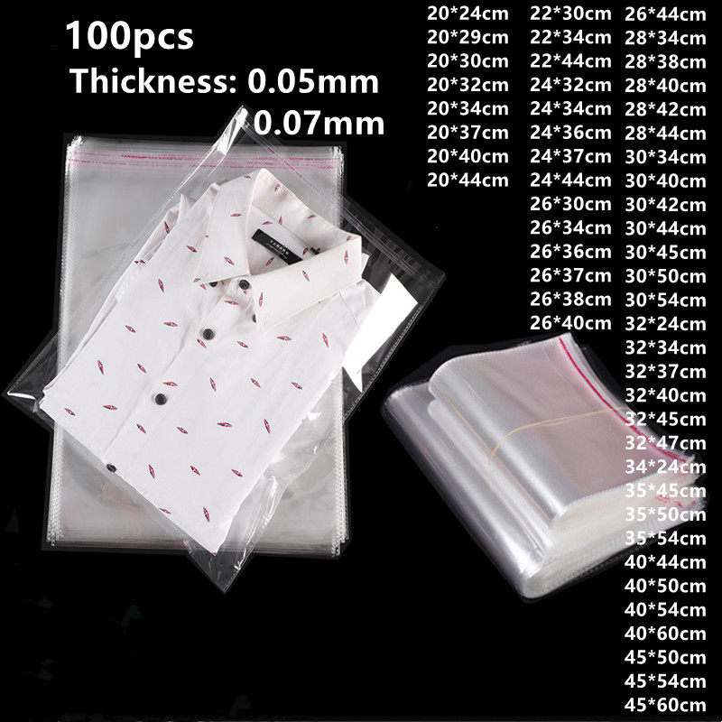 Cellophane Wrap Clear - 100 Buah Tas Plastik Bening Kemasan