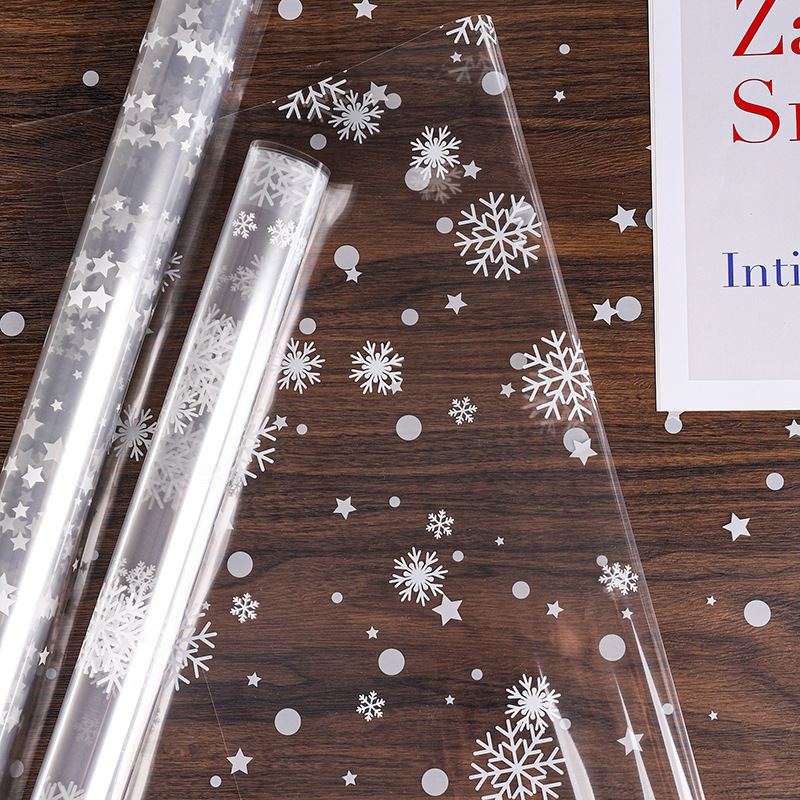 Cellophane Wrap Clear - 56X56cm Gulungan Plastik Selofan Transparan Dekorasi