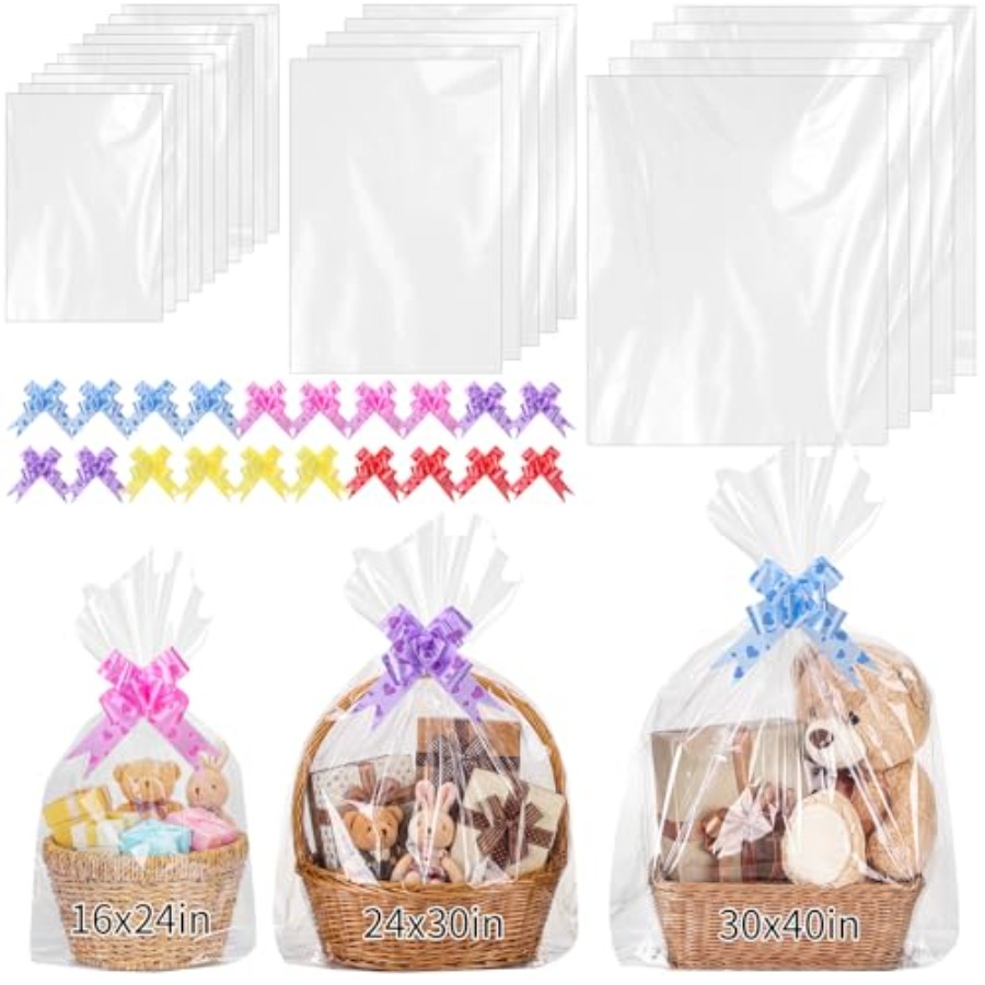 Cellophane Wrap Clear - 20 PCS Kantong Plastik Cellophane Besar