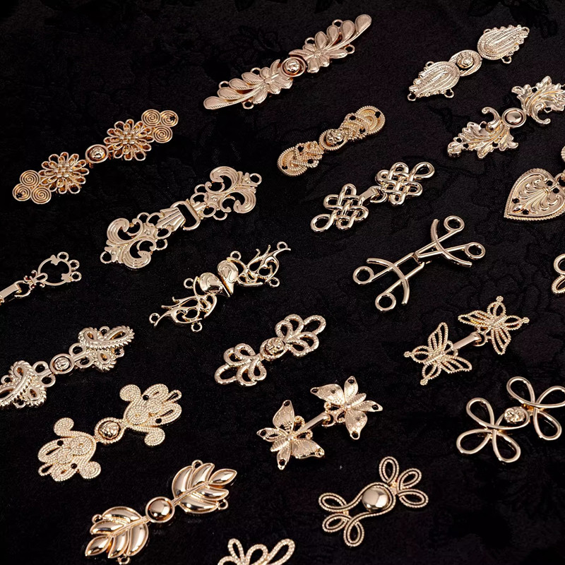 Flower Frog Pin - 5 Buah Klip Kardigan Sweter Kancing