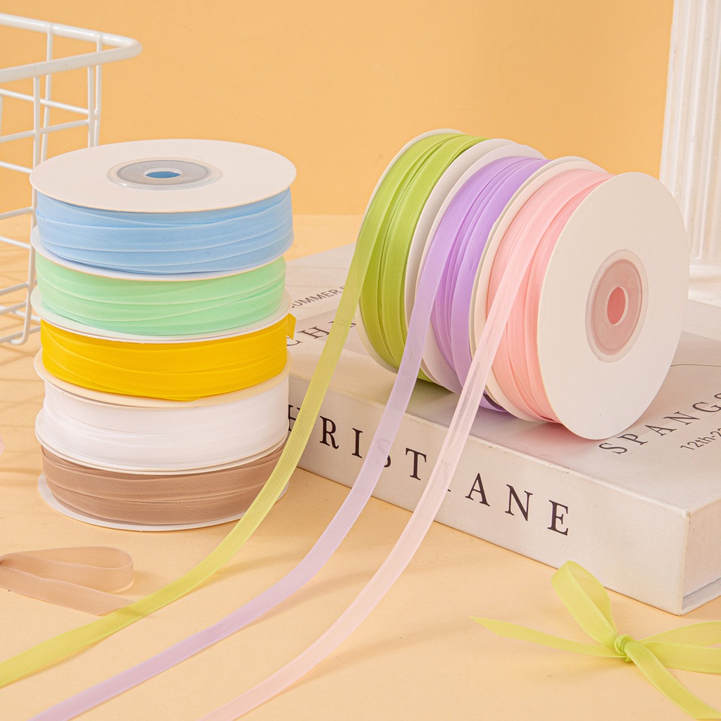 Ribbon Organza Roll - 25 Yard/Roll Pita Organza Susu Dua