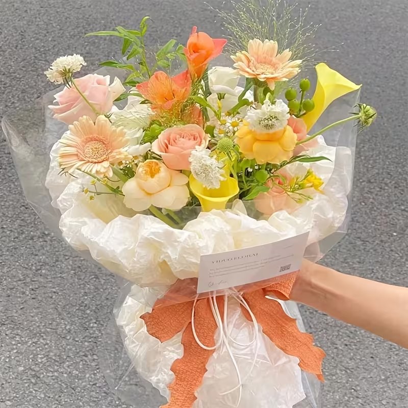 Cellophane Wrap Clear - 1/2 Buah Gulungan Pembungkus Plastik Transparan-Bungkus
