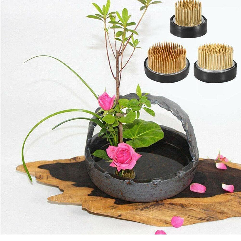 Flower Frog Pin - Katak bunga Ikebana bulat dengan alat