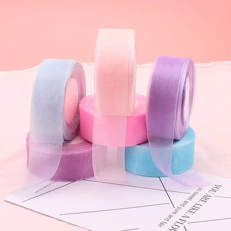 Ribbon Organza Roll - Pita Organza Chiffon 4cm Grosir Dekorasi