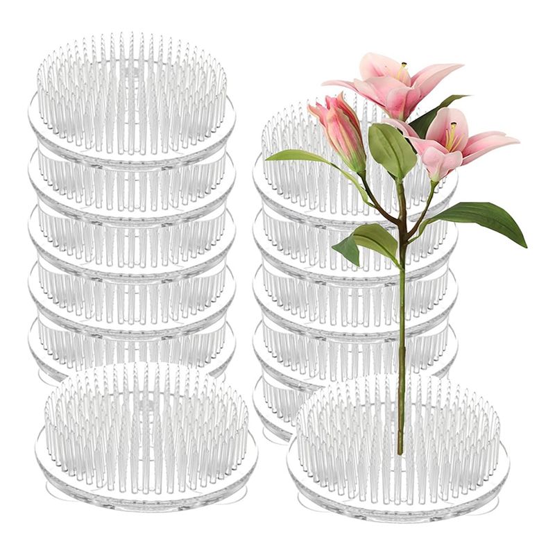 Flower Frog Pin - Set 12 Katak Pin Plastik Transparan