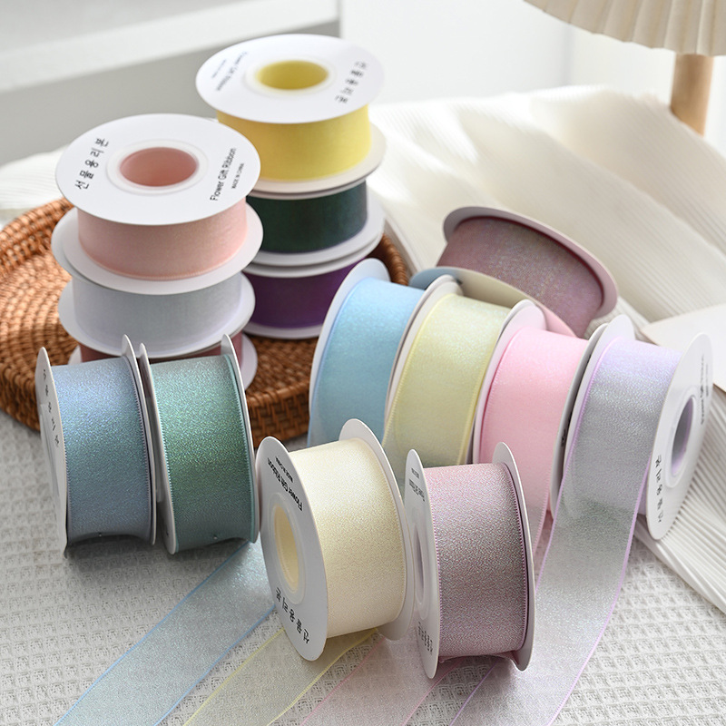 Ribbon Organza Roll - 10yard gulungan 4CM pita Organza warna-warni