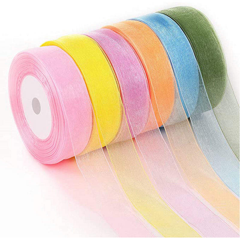 Ribbon Organza Roll - 50 Yar/Gulungan Pita Organza Grosir Hadiah