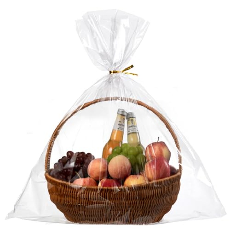 Cellophane Wrap Clear - 20 Buah Tas Plastik Transparan, Ukuran