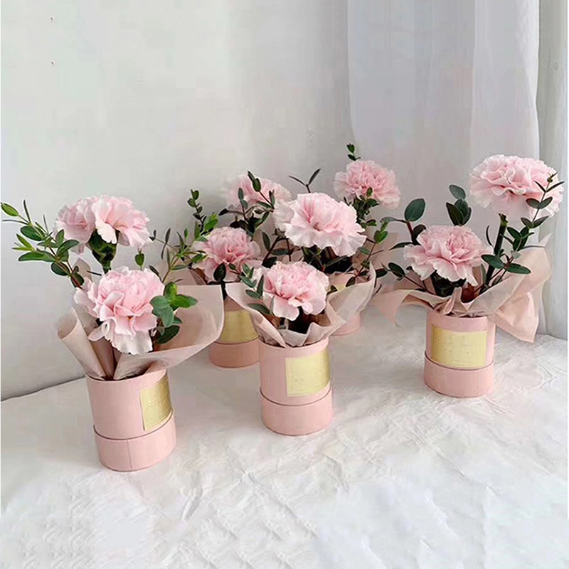 Florist Supply Buckets - Kotak Kertas Bulat Berpenutup untuk Bunga,