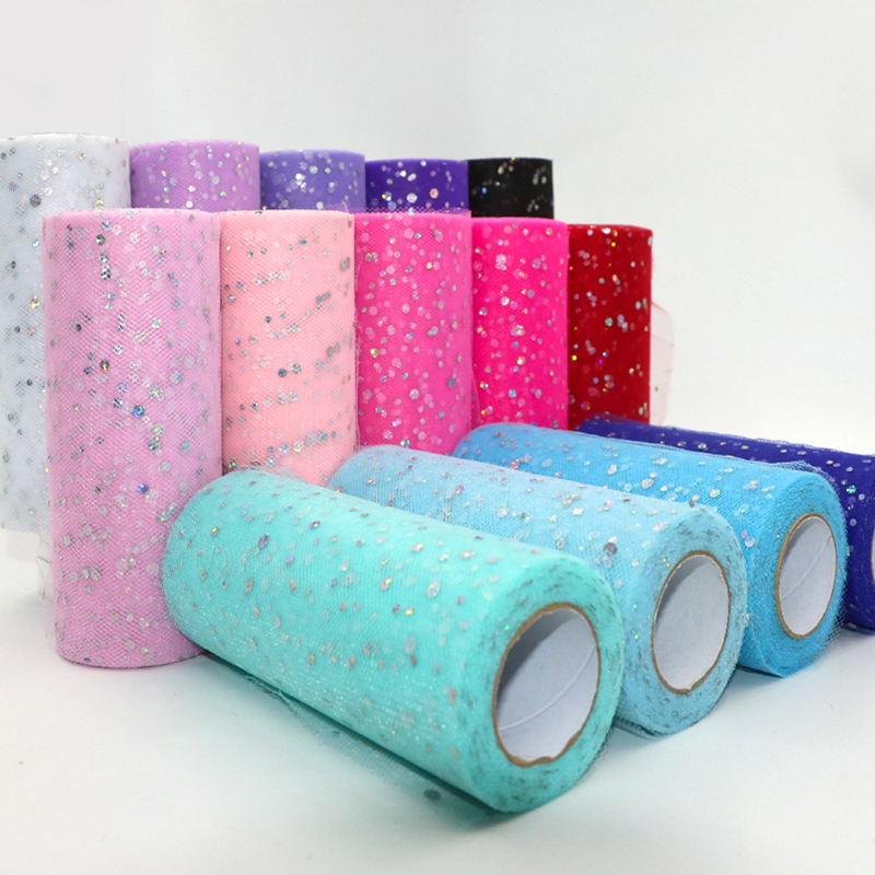 Ribbon Organza Roll - Glitter Payet Tulle Roll 10 Yar
