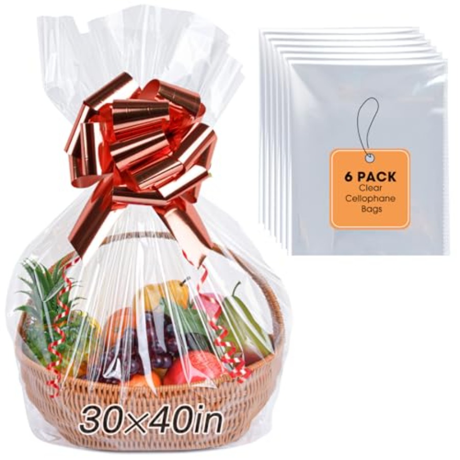 Cellophane Wrap Clear - 6 Buah Kantong Plastik Cellophane Ekstra