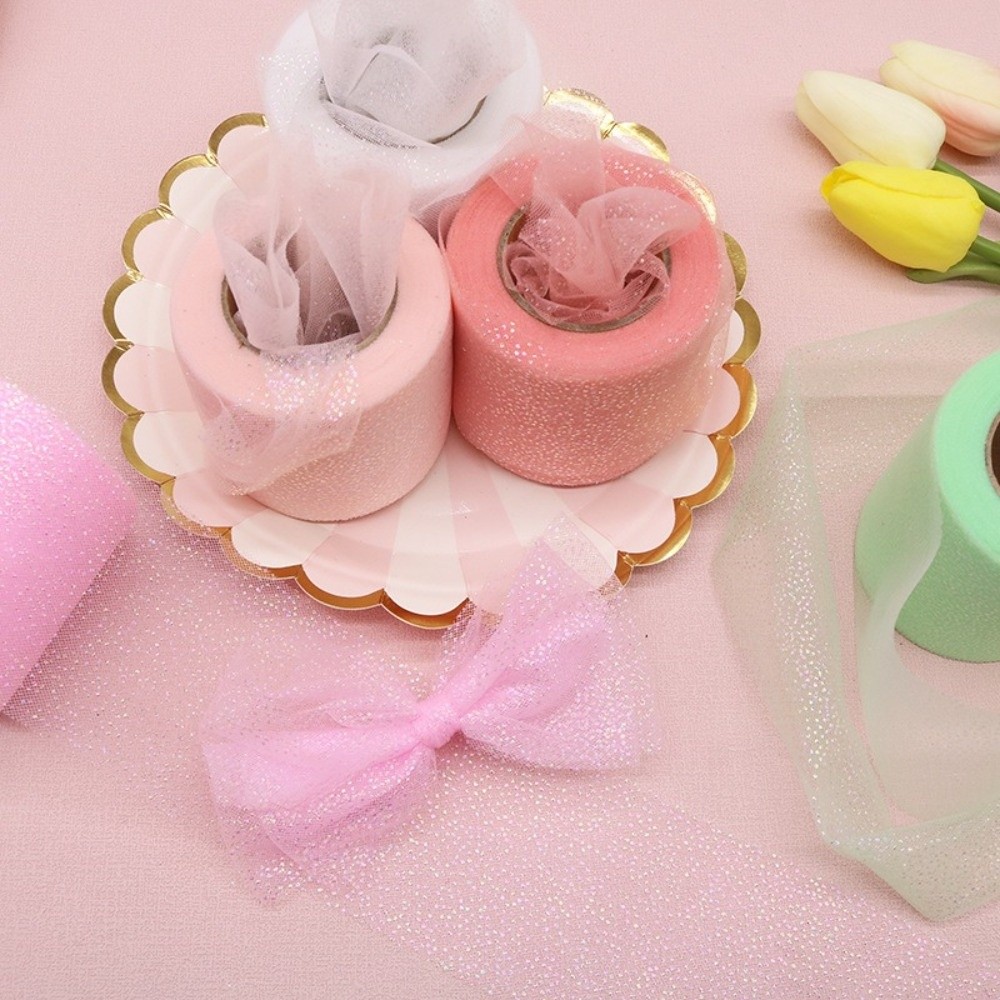 6CM 25Yard Pita Payet Kristal  - Ribbon Organza Roll ulasan dan harga