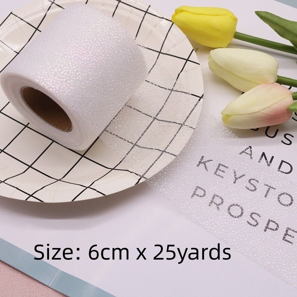 6CM 25Yard Pita Payet Kristal  - Ribbon Organza Roll ulasan dan harga