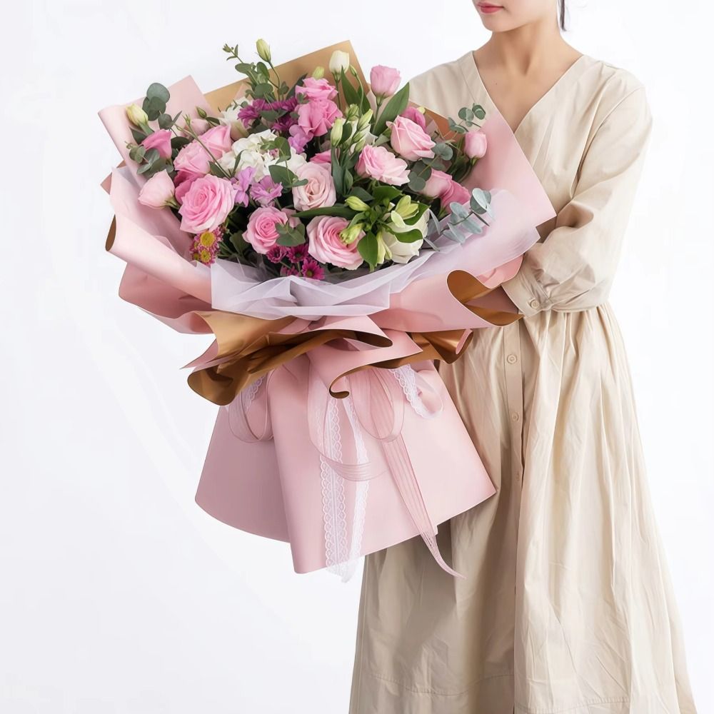 20 Lembar Kertas Pembungkus Bu - Flower Wrap Kraft ulasan dan harga