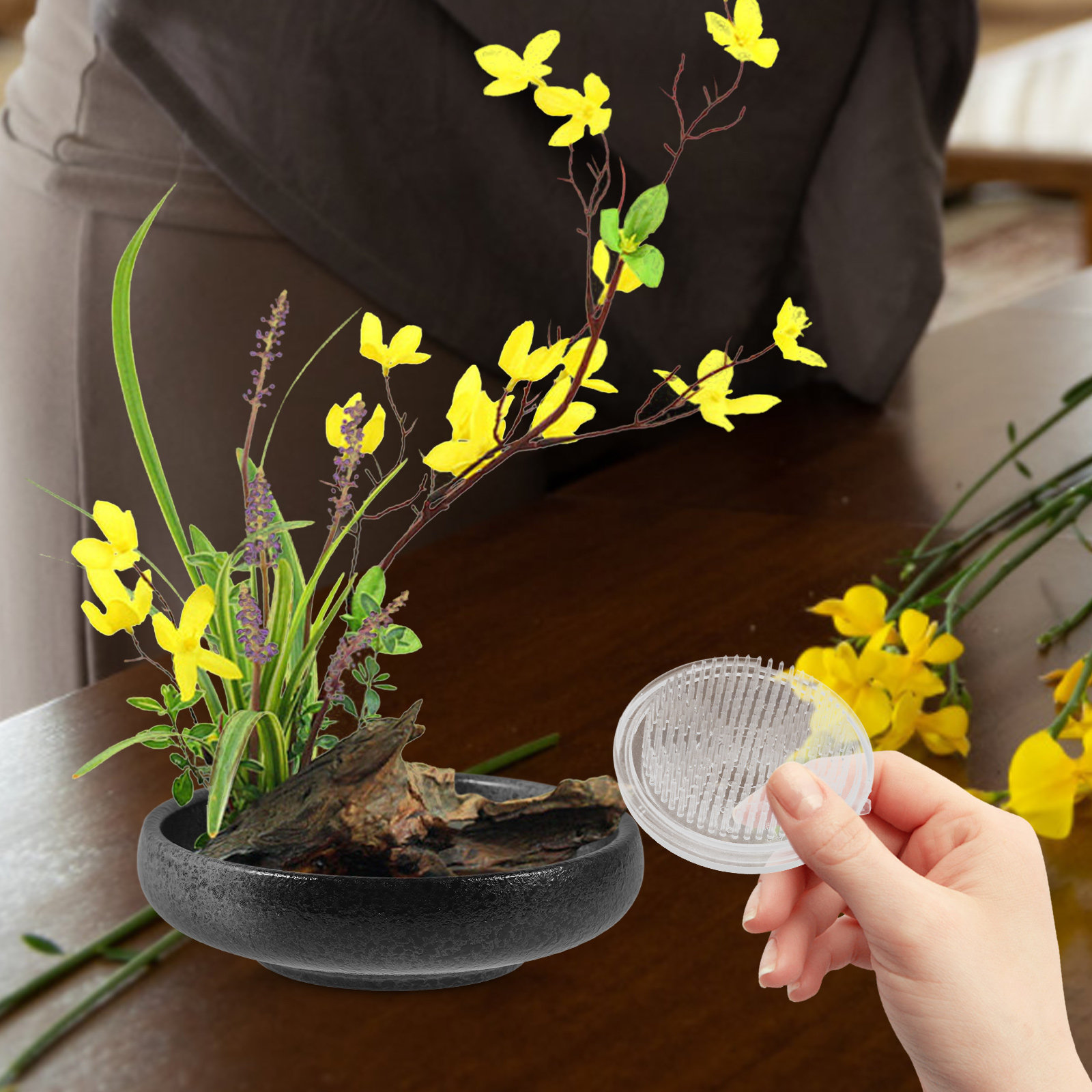 Penyangga Bunga Premium dengan - Flower Frog Pin ulasan dan harga