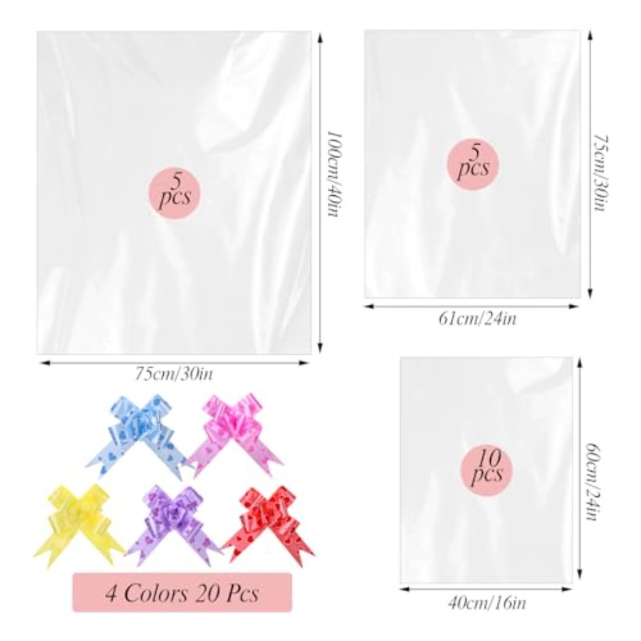 20 PCS Kantong Plastik Celloph - Cellophane Wrap Clear ulasan dan harga