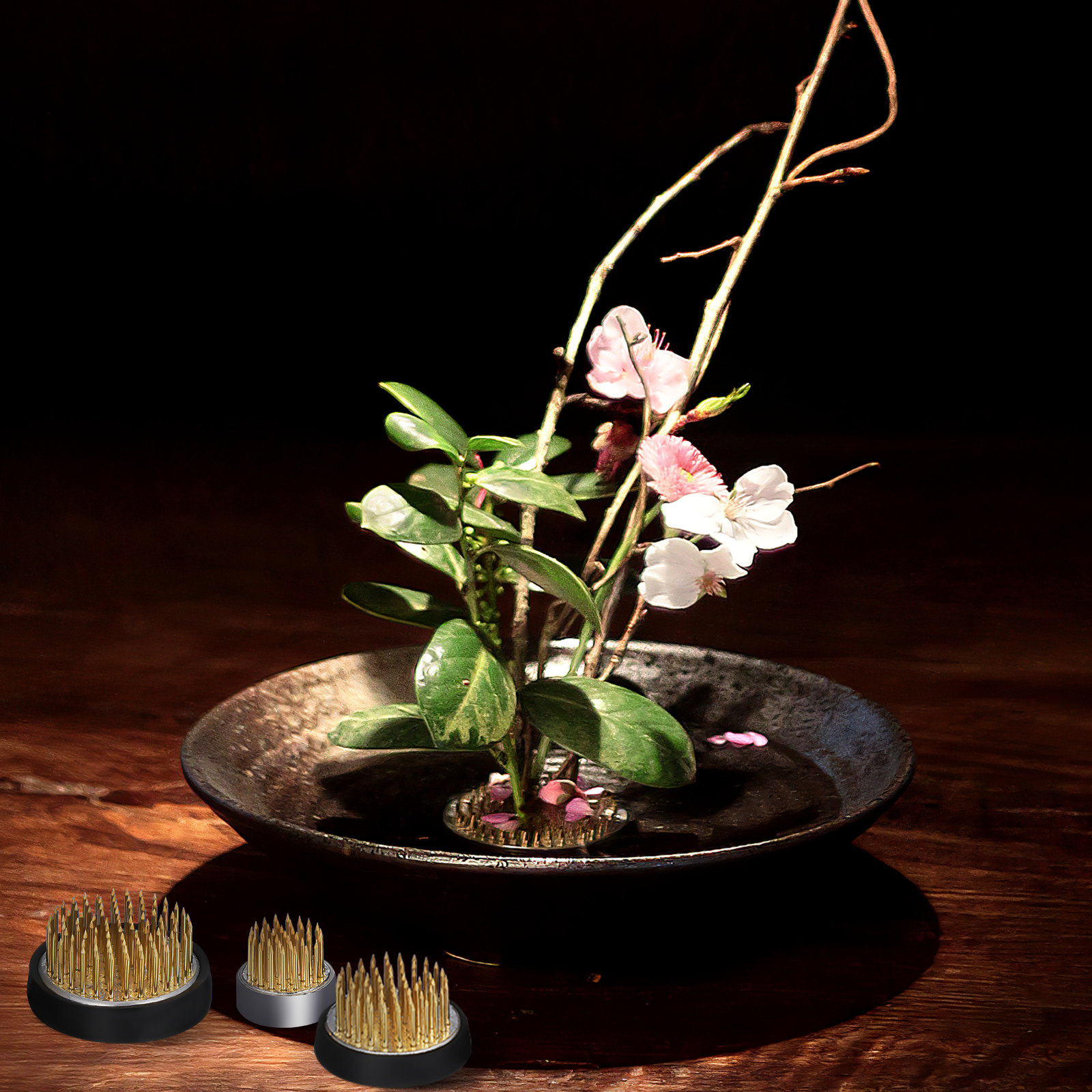 3Pcs Penyangga Batang Bunga Be - Flower Frog Pin ulasan dan harga