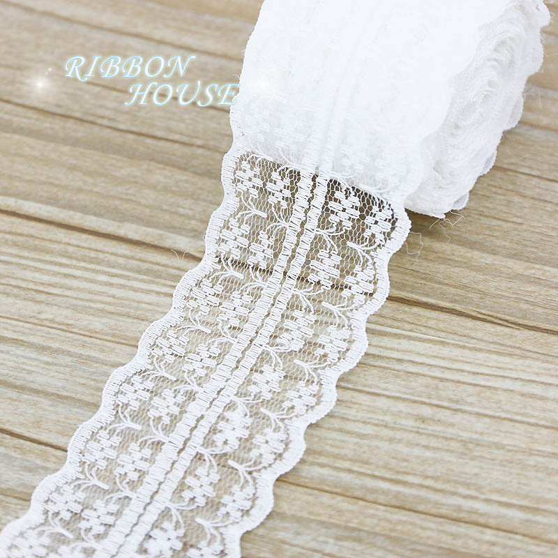 (5 Yard/Roll) 45mm Kain Renda  - Ribbon Organza Roll ulasan dan harga