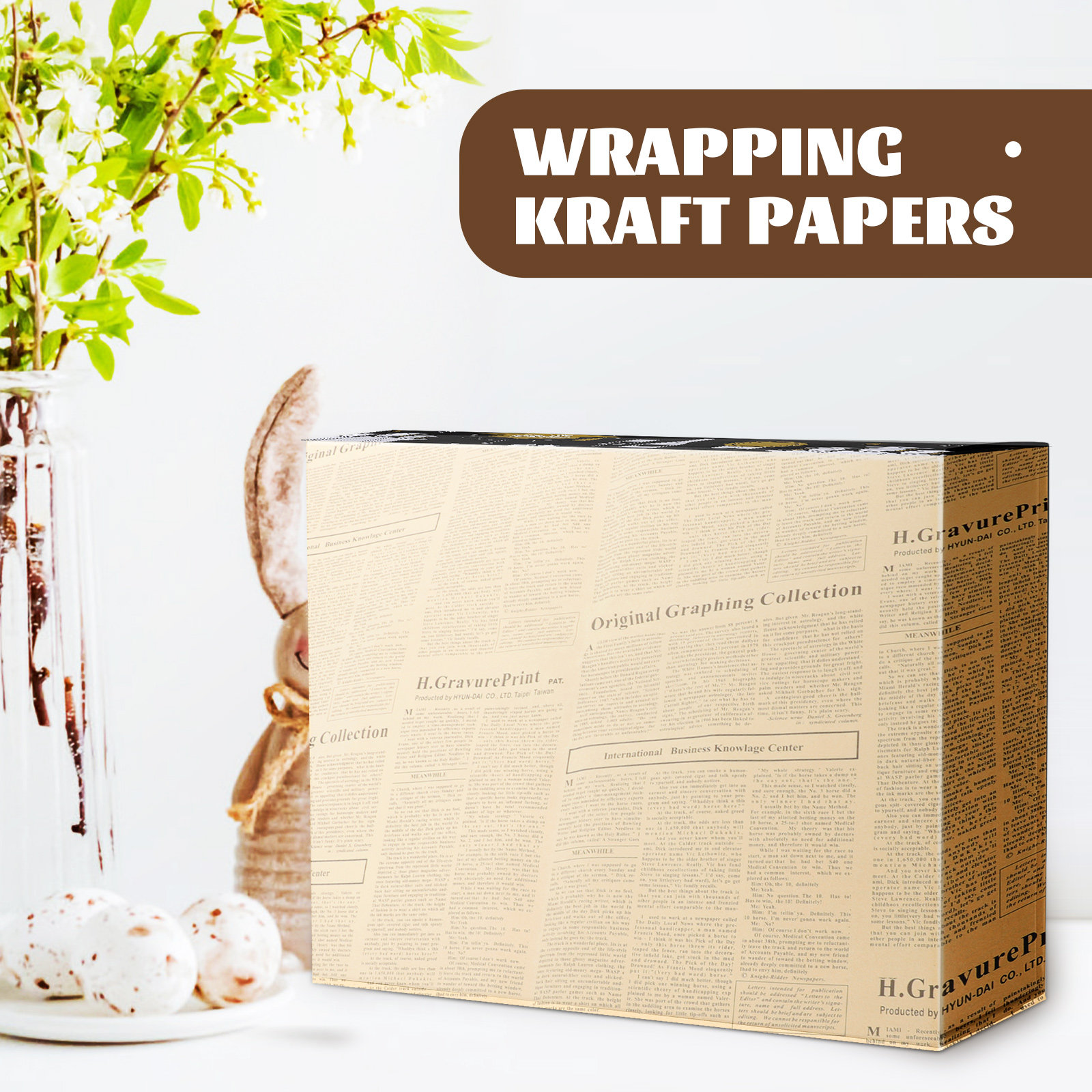 20Pcs Kertas Pembungkus Kraft  - Flower Wrap Kraft ulasan dan harga
