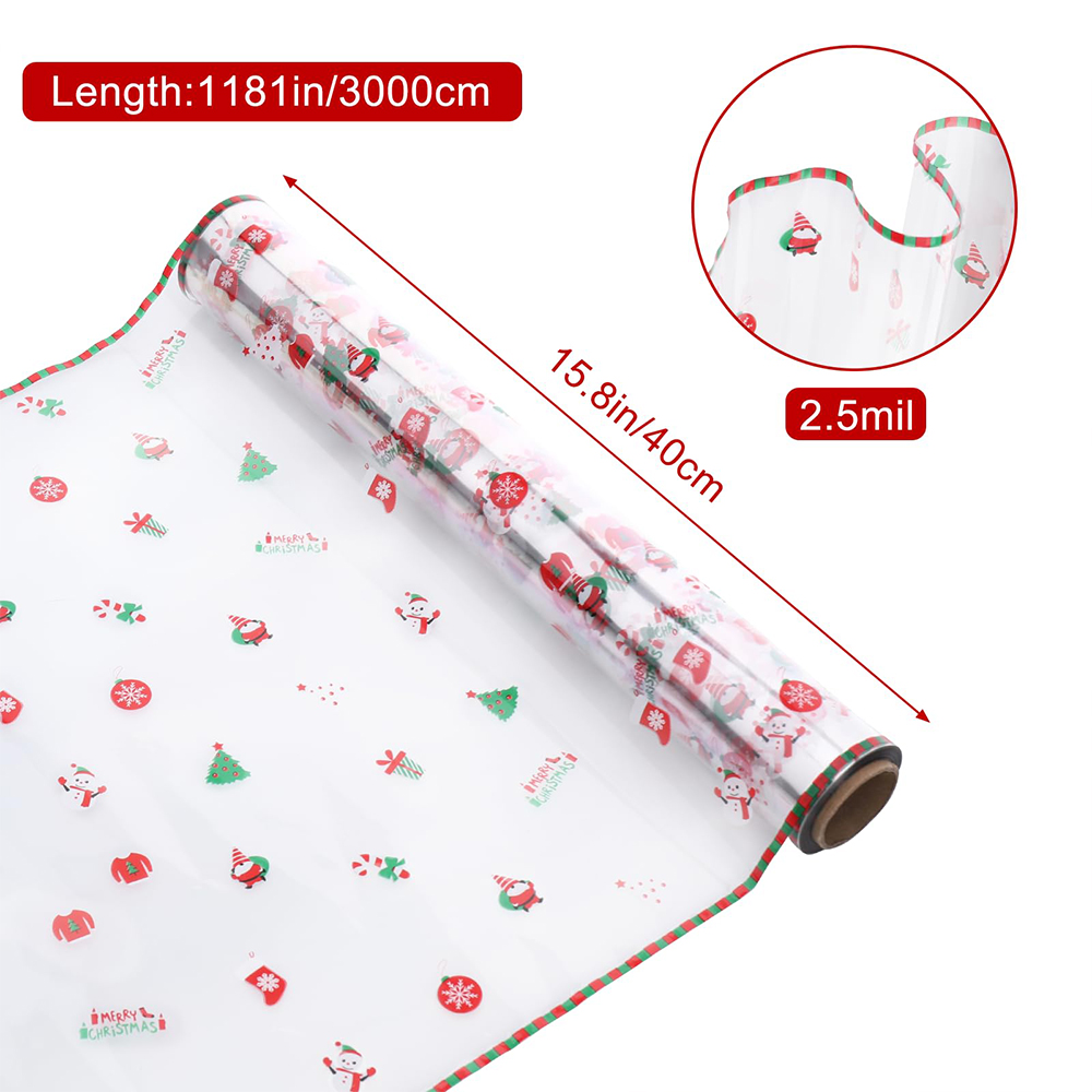 1 Rol Pembungkus Plastik Natal - Cellophane Wrap Clear ulasan dan harga