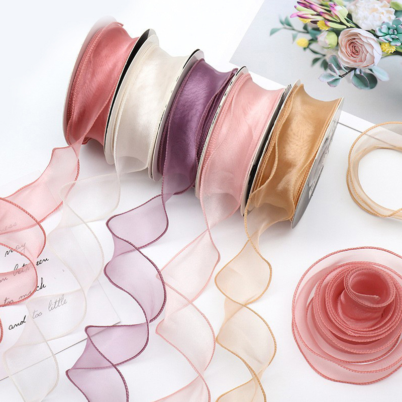 9meter/gulungan pita sutra tip - Ribbon Organza Roll ulasan dan harga