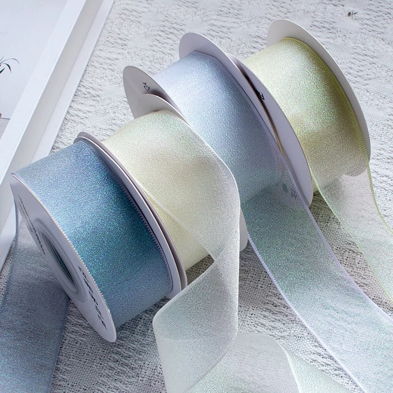 10yard gulungan 4CM pita Organ - Ribbon Organza Roll ulasan dan harga