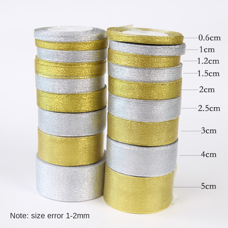 Pita bawang Organza emas/perak - Ribbon Organza Roll ulasan dan harga