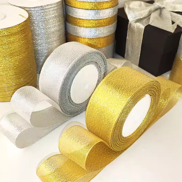 Pita Bawang Emas dan Perak Bua - Ribbon Organza Roll ulasan dan harga