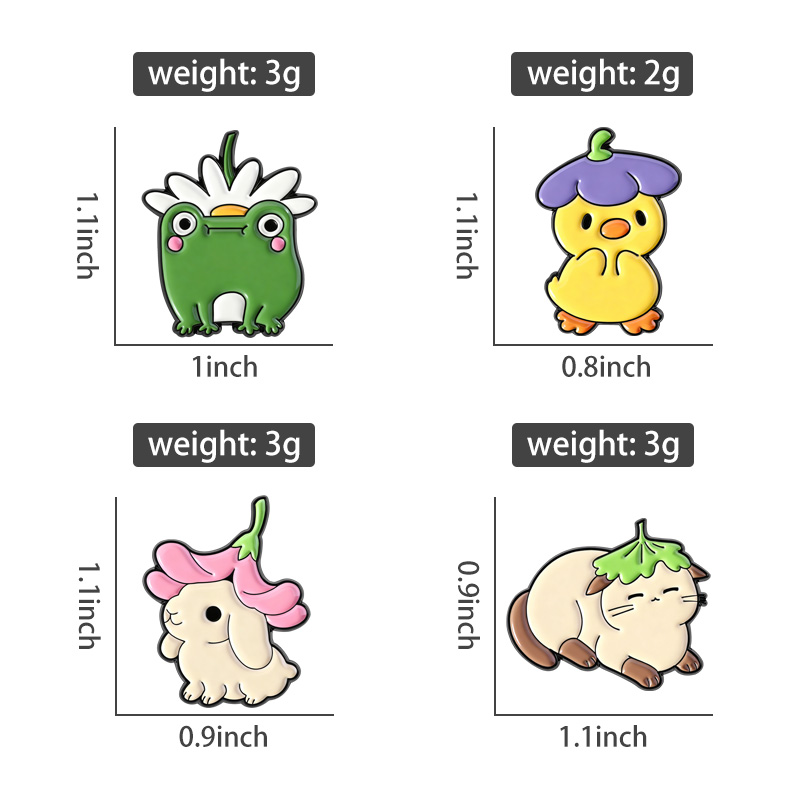 Pin Enamel Topi Daun Bunga, Br - Flower Frog Pin ulasan dan harga