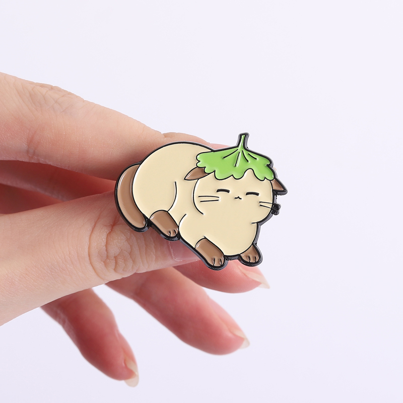 Pin Enamel Topi Daun Bunga, Br - Flower Frog Pin ulasan dan harga