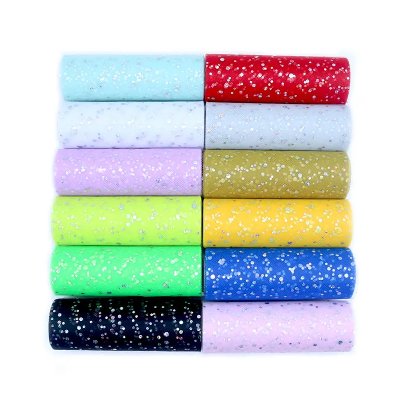 Glitter Payet Tulle Roll 15 Cm - Ribbon Organza Roll ulasan dan harga