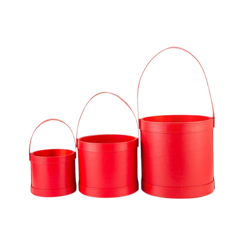 Kotak Hadiah Bulat Kulit Porta - Florist Supply Buckets ulasan dan harga