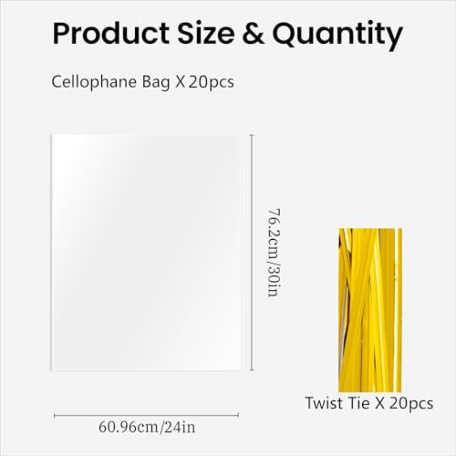 20 Buah Tas Plastik Transparan - Cellophane Wrap Clear ulasan dan harga