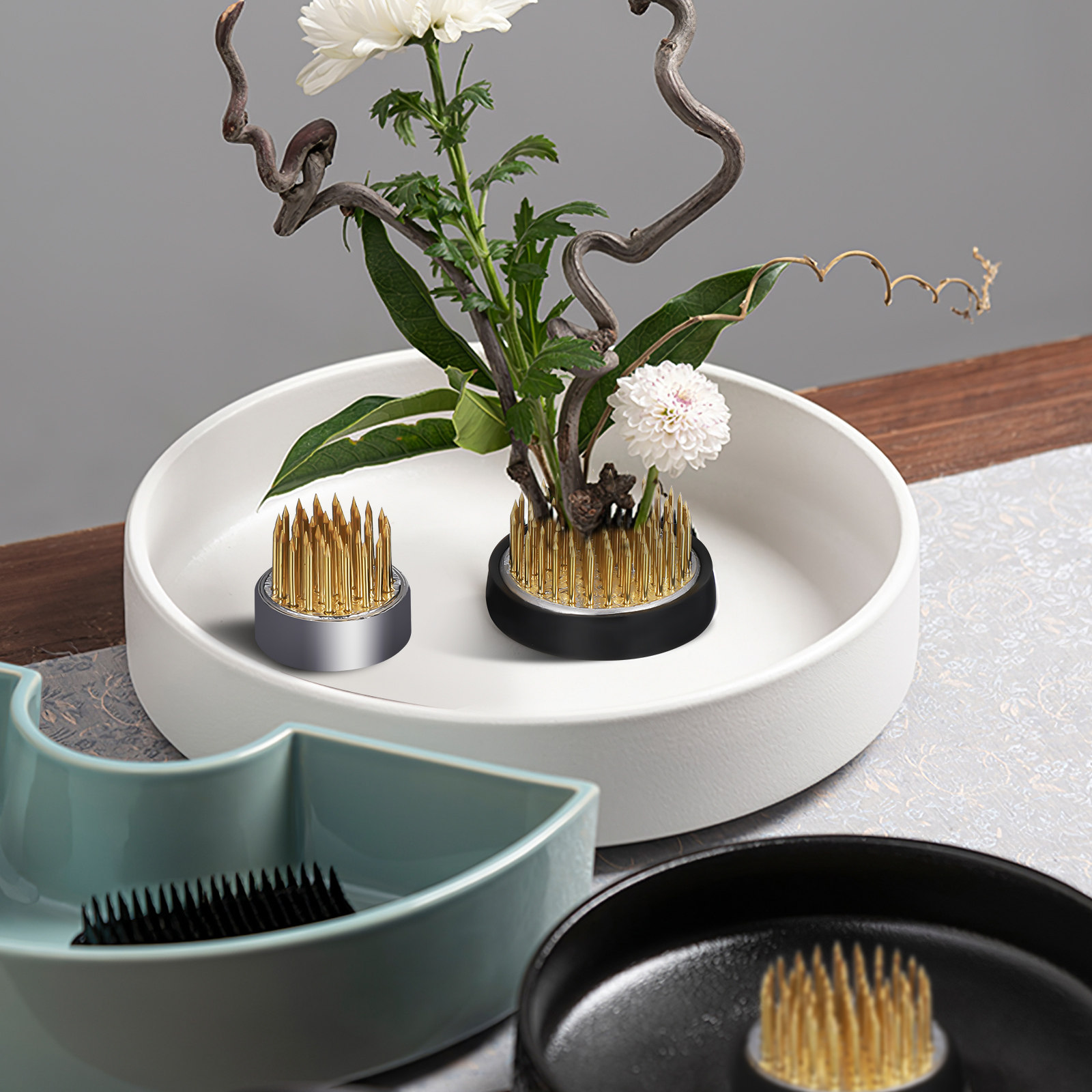 3Pcs Penyangga Bunga Bentuk Ka - Flower Frog Pin ulasan dan harga