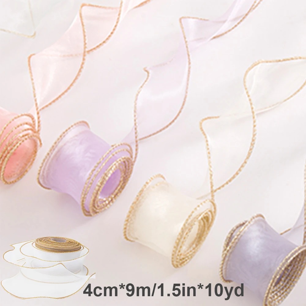 10 Yard/Roll Pita Organza deng - Ribbon Organza Roll ulasan dan harga