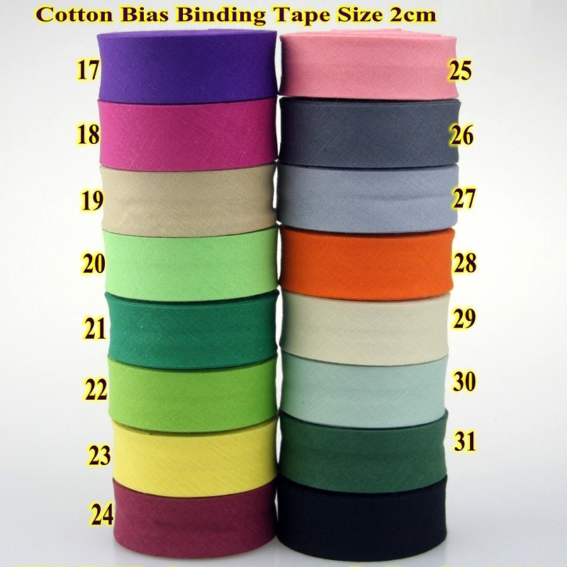 Pita Bias Katun 100% 22m/Roll, - Ribbon Organza Roll ulasan dan harga